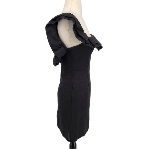 Polly Off Shoulder Mini Dress Black Size XS - Picture 6 of 7